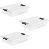 KEEEPER Aufbewahrungsbox cornelia 39,5 x 29,5 x 9,5 cm 3-tlg. transparent