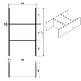 SOTech Schubladeneinsatz ORGA-BOX 473 x 273 x 145 mm