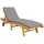 vidaXL Sonnenliege 1 St. klappbar 200 x 60 x 80 cm Braun/Hellgrau