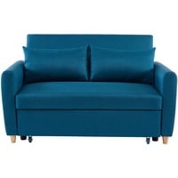 BAÏTA Laura Sofa rechts, ausziehbar, 2-Sitzer, Stoff, blau, 142 x 89 x 87 cm