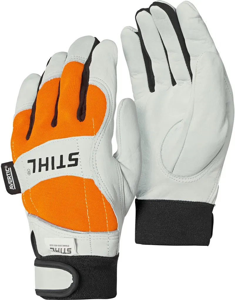 Stihl Schnittschutzhandschuhe Dynamic Protect MS -  S / 8 - weiß / schwarz / orange