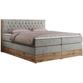 MKS Boxspringbett 160 x 200 cm H4 Hellgrau