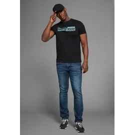 Bruno Banani T-Shirt BRUNO BANANI, Herren, Gr. XXL (60/62), schwarz, Single Jersey, Obermaterial: 100% Baumwolle, bedruckt, slim fit, Rundhals, Shirts T-Shirt, in schmaler Passform