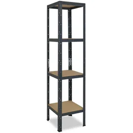 shelfplaza Schwerlastregal Metall 180x60x60 cm anthrazit 4 Böden
