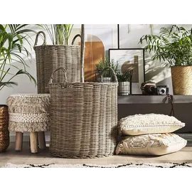 Beliani Blumenkorb 50 x 48 x 41 cm Braun