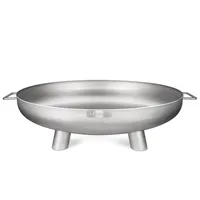 Finnwerk HARRI Feuerschale aus Edelstahl 80 cm - Exklusive Feuerstelle im matten Finish - Große Feuerschalen für den Garten - Rostfrei, Schlicht und Schick - Feuerschalen Deckel separat erhältlich