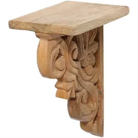 Marrakesch Orient & Mediterran Interior Wandregal 2er Set 40 x 20 x 10 cm Braun