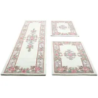 THEKO Bettumrandung THEKO "Ming" Gr. 14, beige, H:14mm, Obermaterial: 100% Polyacryl, Bettumrandungen, Bettvorleger, Läufer-Set, Pastell-Farben, florales Design