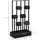 Outsunny Hochbeet 90 x 45 x 170 cm Schwarz