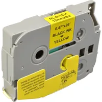 Ampertec P-Touch Band kompatibel zu TZe-631 schwarz auf gelb