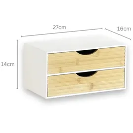KESPER Organizer 27 x 16 x 14 cm 2-tlg. Weiß/Natur
