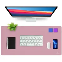 K KNODEL Schreibtischunterlage Upgrade Schreibunterlage 90x43cm PVC-Leder Tischunterlage Wasserdicht rosa