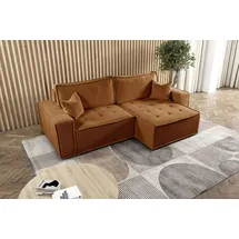 Kaiser L-förmiges Bohoo-Ecksofa mit Schlaffunktion Ziegel Rechts