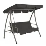 vidaXL Hollywoodschaukel mit Dach Anthrazit 192×118×175 cm Stahl