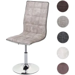 Esszimmerstuhl HWC-C41, Stuhl Küchenstuhl, höhenverstellbar drehbar, Stoff/Textil MVG-zertifiziert ~