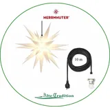 Herrnhuter Stern 68 cm Farbe weiß Komplett, Kunststoff für Außen 10 m Kabel Sterne - 68 cm - weiß