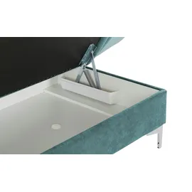 Nehl Liege Greta Mikrofaser 182 x 79 x 86 cm Türkis/Petrol mit Schlaffunktion