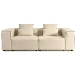 HOME DELUXE Sofa VERONA - Farbe: Beige, Ausführung: S