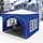 Woltu Faltpavillon 3 x 3 m inkl. 4 Seitenteile Blau