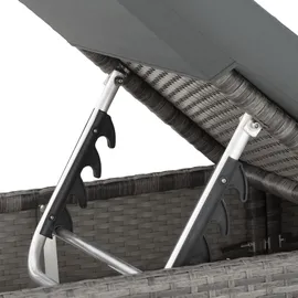 Tectake Sonnenliegen Set 3-tlg. grau