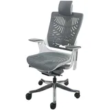 Mendler Bürostuhl MERRYFAIR Wau 2b, Schreibtischstuhl Drehstuhl, Hartschale, ergonomisch - grau