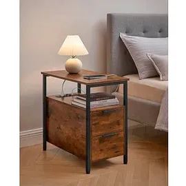 VASAGLE Beistelltisch rechteckig Spanplatte braun 35,0 x 60,0 x 61,0 cm, 1 St.