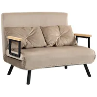 Homcom Schlafsofa, mit Sitzkissen grau 102L x 73B x