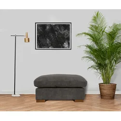 Polsterhocker HOME AFFAIRE "Coray", grau (anthrazit), B:92cm H:47cm T:92cm, 100% PES, Hocker, mit Federn und Daunen