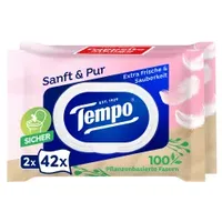 Tempo Sanft & Pur Feuchte Toilettentücher 2 x 42 St.