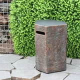 ELEMENTI Abdeckung für 11 kg Gasflaschen Naturstein-Optik 47 x 38 x 62 cm Braun