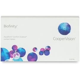 CooperVision Biofinity Spheric Jahreslinsen weich, 3 Stück / BC 8.6 mm / DIA 14.0 mm / -5.5 Dioptrien