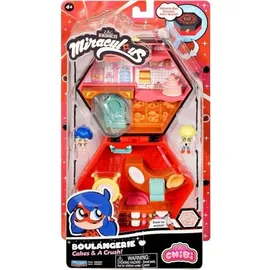 Bandai Namco Entertainment BANDAI - Miraculous Ladybug - Mini-Chibi-Bäckerei-Welt - Mini-Figuren Marinette und Adrien enthalten - Miraculous Offizielle Lizenz - Schachtel mit Zubehör - P50551