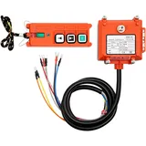 220v Drahtlose Kransteuerung, 100m Industrie Kran Fernbedienung, Industrielle Funkfernbedienung mit 32 Bit Sicherheitscode, IP65 Schutz, Tastensteuerung, für Hebezeugen, Hebebühnen und Brückenkränen