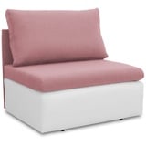 TOLEDO Lehnsessel Sessel mit Schlaffunktion Schlafsofa Schlafsessel Rosa/Weiß