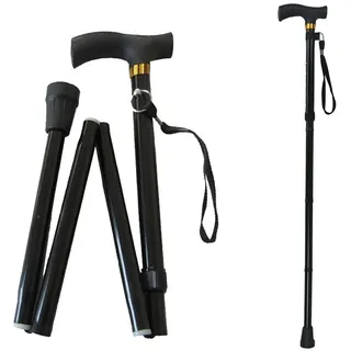 CAM2 Wanderstöcke, Faltbar Gehstock Bergstock Spazierstock, rutschfest Teleskop Walking Stöcke für Damen & Herren