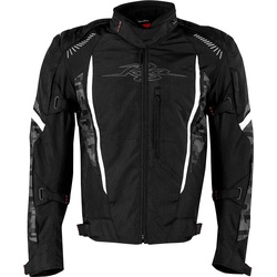 Rusty Stitches Pete Camo, Textiljacke wasserdicht - Schwarz/Grau/Weiß - L