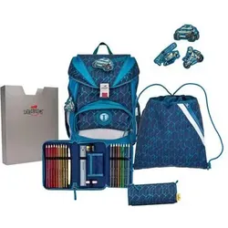 DERDIEDAS 8505154 5-teiliges Schulrucksack-Set Ergoflex Blue Speed