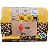 zarelo Bienelo Bio Kaminanzünder aus reinem Bienenwachs 3 Packungen, 20 Cent pro Packung für den Erhalt der Bienen, Bio-Grillanzünder, Holzanzünder, Öko-Anzünder, Feueranzünder