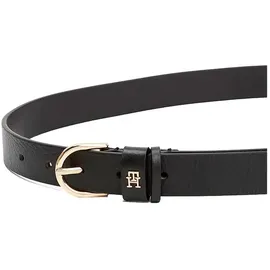 Tommy Hilfiger Damen Gürtel Essential Effortless 2,5 cm Ledergürtel, Schwarz (Black), 90 cm