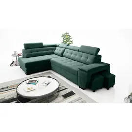Sonstige Verlage Ecksofa Grand mit Schlaffunktion 277x180x86 Flaschengrün