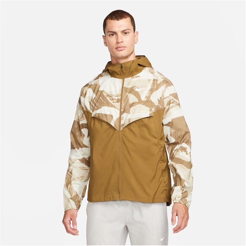 NIKE Repel Windrunner Camouflage Laufjacke Herren 242 - hazel rush/hazel rush/reflective silv M