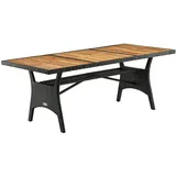 CASARIA Polyrattan Gartentisch Takeo schwarz