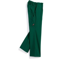 BP Cotton Plus 1469-720-74 Arbeitshose - Stoffhosenträger mit Gummieinsatz - Taschen für Knieschoner - Reine Baumwolle - Stämmige Passform - Größe: 94 - Farbe: mittelgrün
