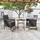 vidaXL Garten-Essgruppe 3-tlg. Grau