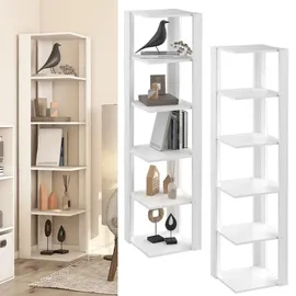 Vicco Eckregal Amina 45 x 45 x 180 cm Weiß