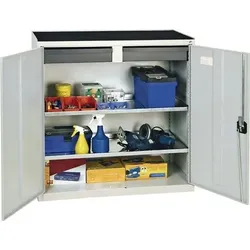 Stumpf Werkzeug-/Beistellschrank H1000xB1000xT500mm 2Schubl.,2Bd.lichtgrau/lichtgrau