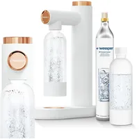 Wessper Wassersprudler, Sprudelwasser Maschine, 800ml PET- Flaschen BPA-Frei & 60L CO2 Zylinder | Sprudelwassersprudler-Set und 800-ml-Flasche | Trinkwassersprudler Water Carbonator | Weiss