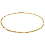 ELLI PREMIUM Kette ohne Anhänger Choker Figarokette 925 Silber goldfarben