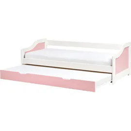 Beliani Ausziehbett LUNERAY 90 x 200 cm rosa