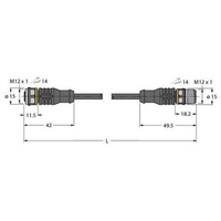 Turck 6625731 Sensor-/Aktor-Steckverbinder, konfektioniert 5m Polzahl: 4 1St.